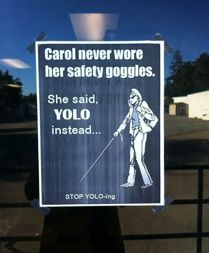 My Science Teacher Put This On His Door For Lab's Safety Week