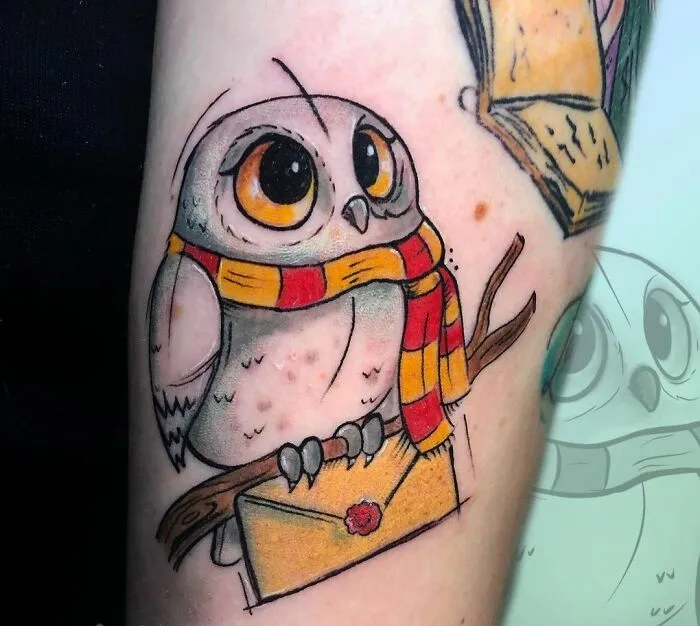 Cute Owl Tattoo