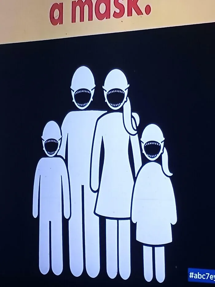 This Sign Asking People To Wear A Mask. It's On The Wall Outside A Classroom. Saw It On The News This Evening