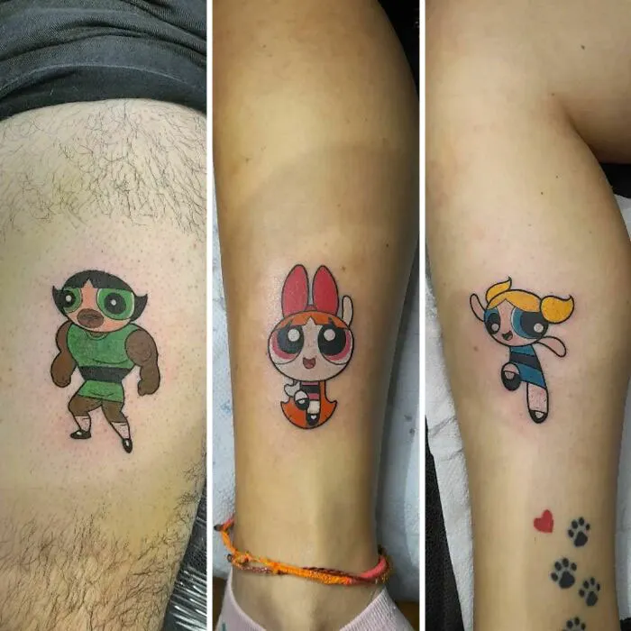 The Powerpuff Girls Tattoos For Siblings