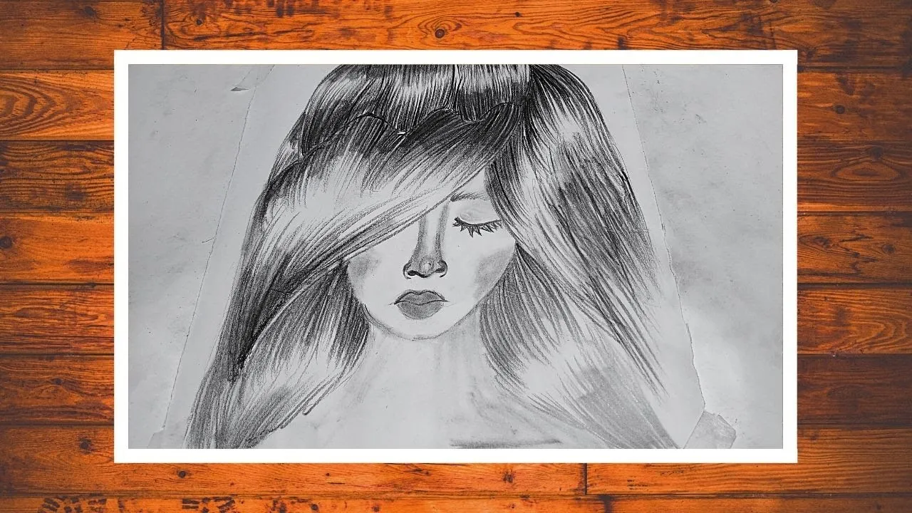 How To Draw A Girl With Beautiful Hairstyle - Pencil Sketch