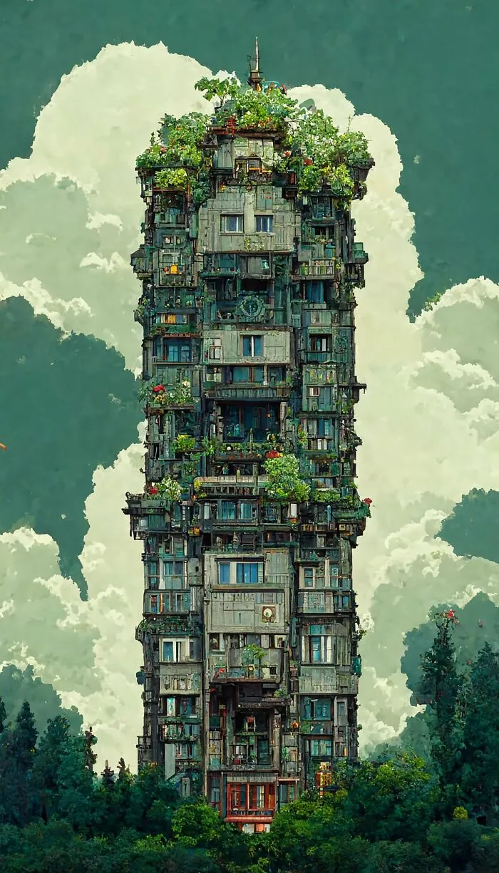 This Artist Tested The Abilities Of A.I. To Create Architectural Paintings In Different Styles (27 Pics)
