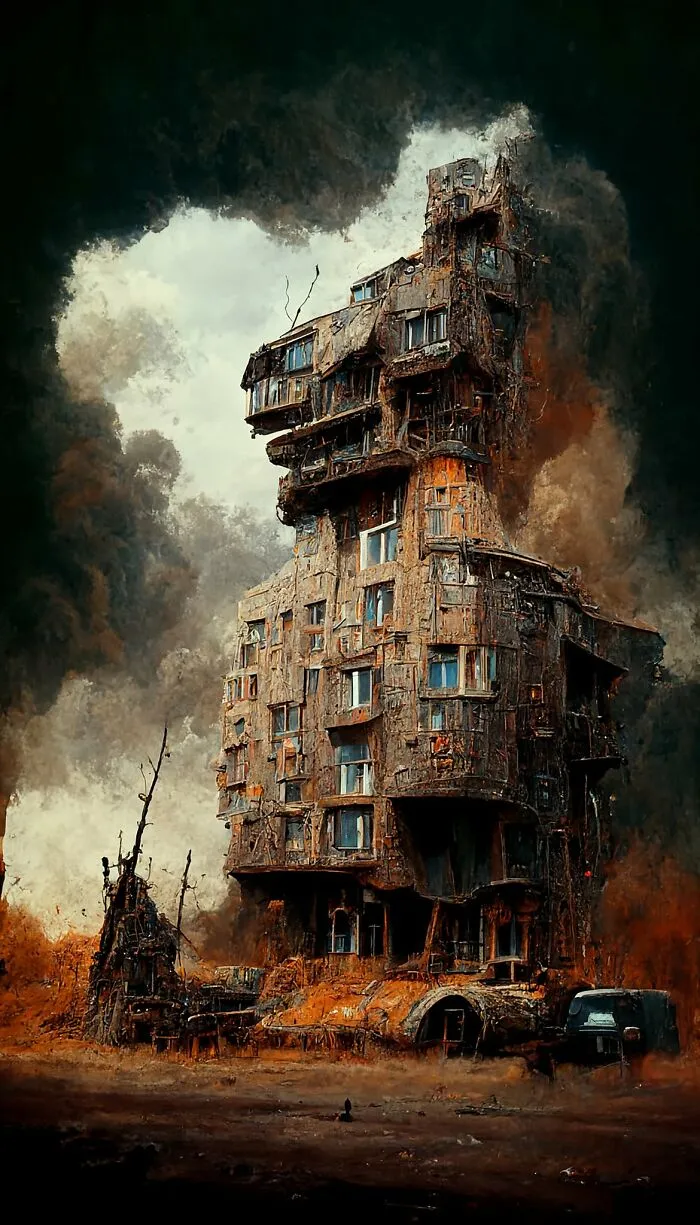 This Artist Tested The Abilities Of A.I. To Create Architectural Paintings In Different Styles (27 Pics)
