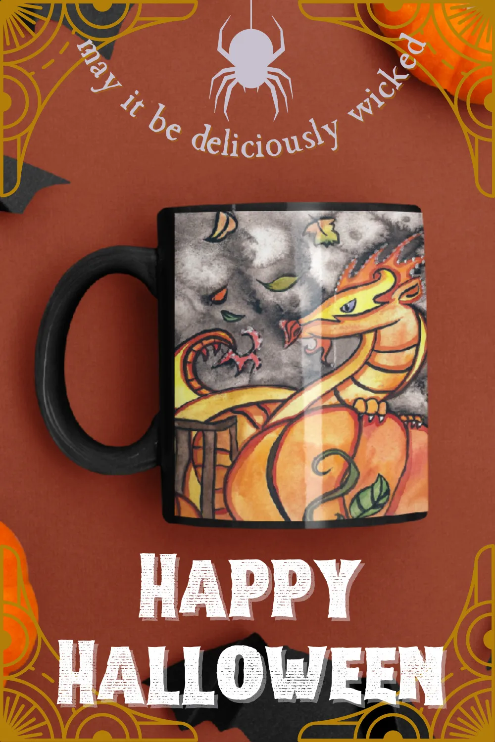 Pumpkin Patch Dragon Halloween