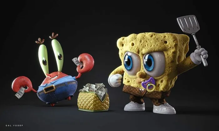Bob Esponja y el Sr. Cangrejo