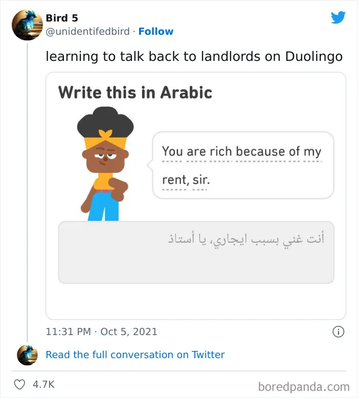 "Linguistic Gold Provided By Duolingo": 40 Of The Funniest And Most Unexpected Prompts Found On The App