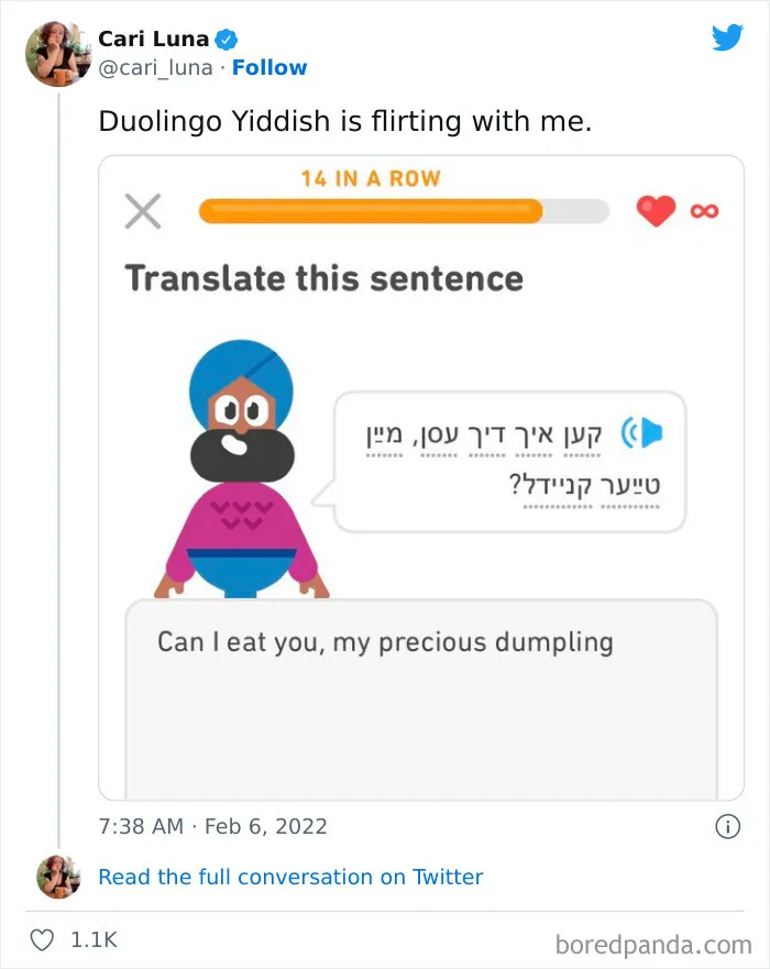 "Linguistic Gold Provided By Duolingo": 40 Of The Funniest And Most Unexpected Prompts Found On The App
