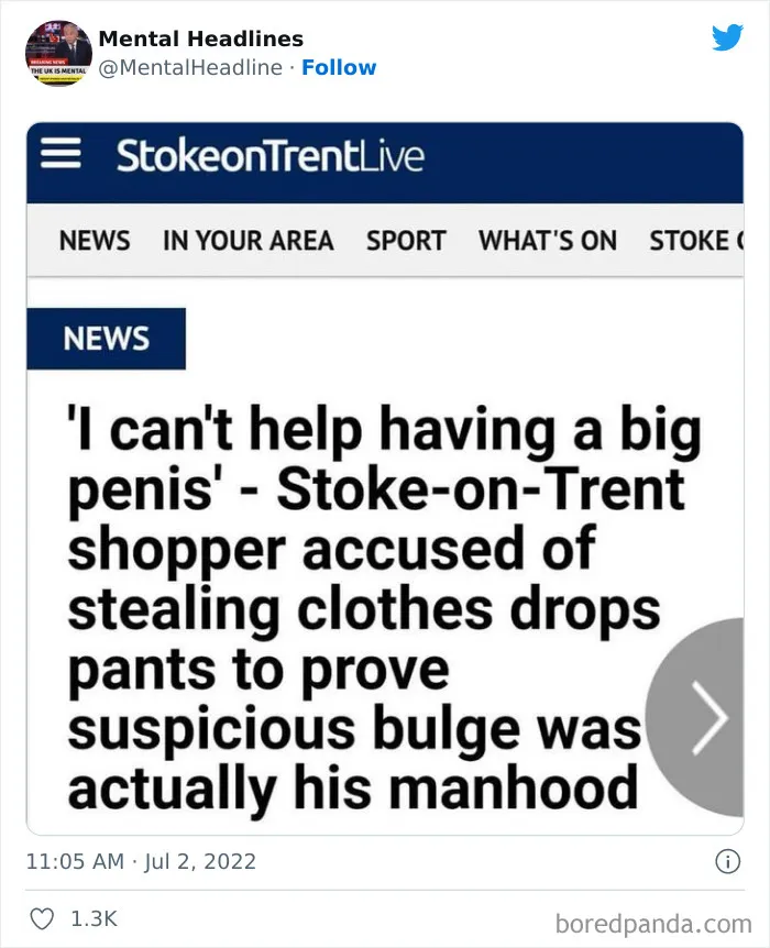 This Twitter Page Collects 50 Of The Funniest News Headlines Ever Spotted Online (New Posts)