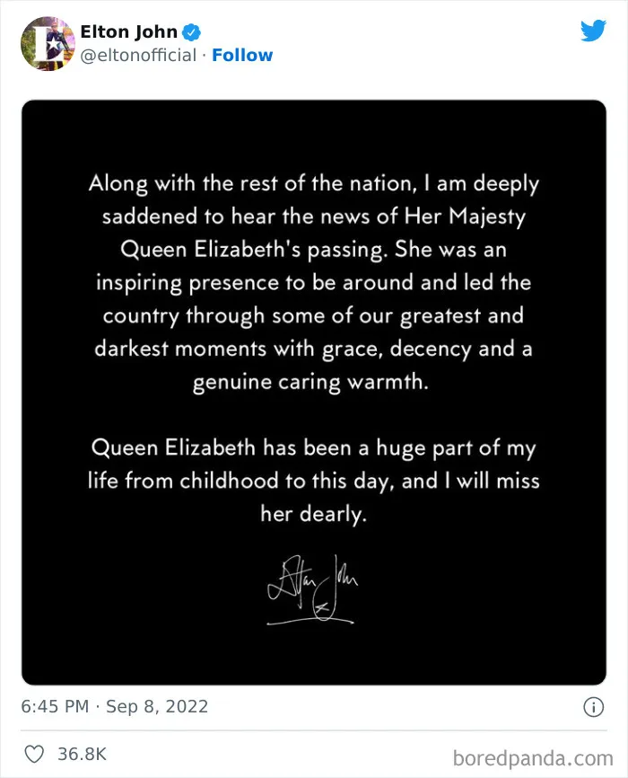 The World Reacts To Queen Elizabeth II’s Passing (50 Tributes)