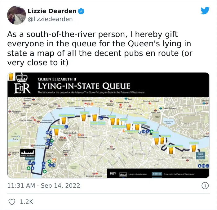 30 Of The Best Memes And Reactions To The Very British Queue Throughout London To See The Queen In State At Westminster