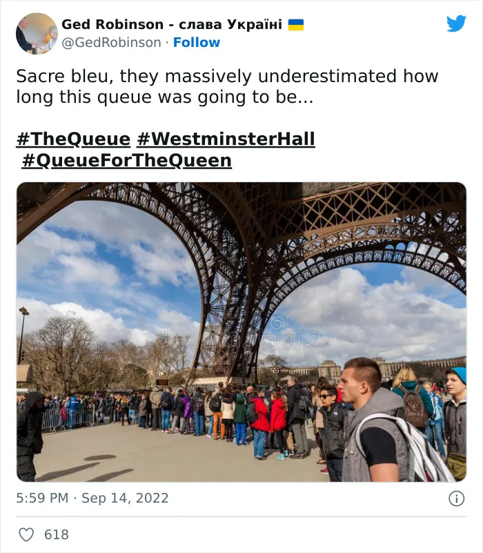 30 Of The Best Memes And Reactions To The Very British Queue Throughout London To See The Queen In State At Westminster