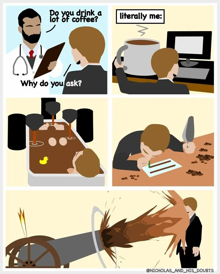 Artist Made These 31 Hilariously Absurd Comics With Ridiculously Unexpected Twists
