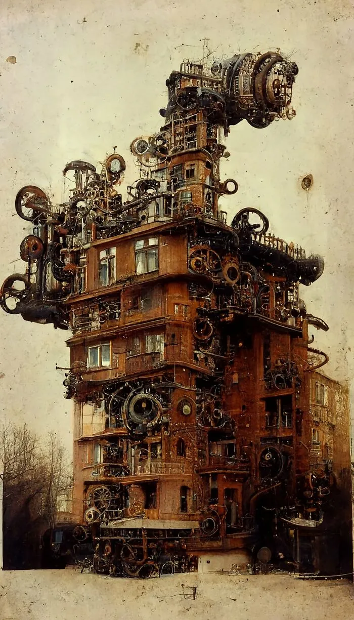 This Artist Tested The Abilities Of A.I. To Create Architectural Paintings In Different Styles (27 Pics)