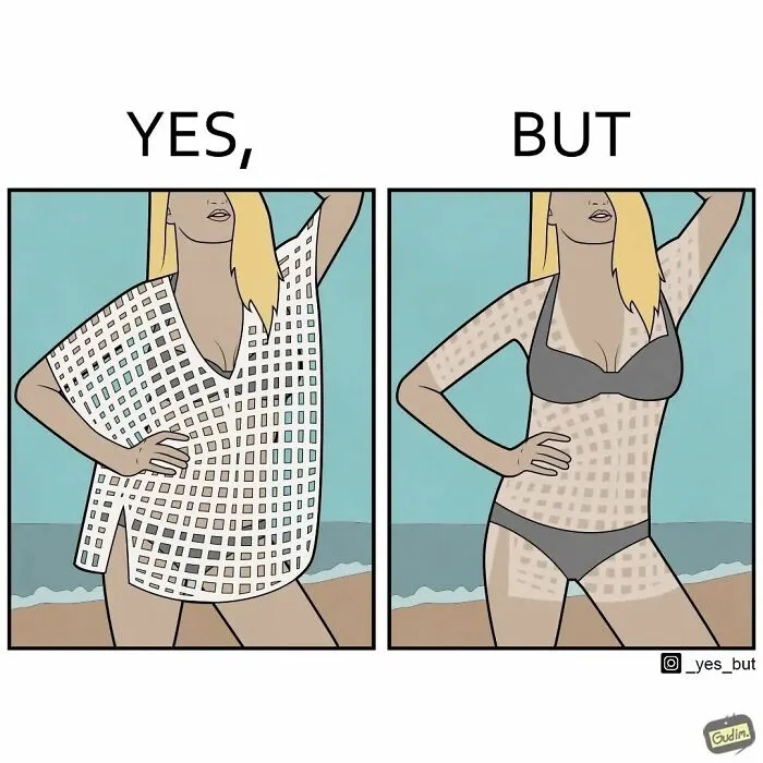 Artist Captures The Irony Of Everyday Moments In 26 “Yes, But” Illustrations (New Pics)