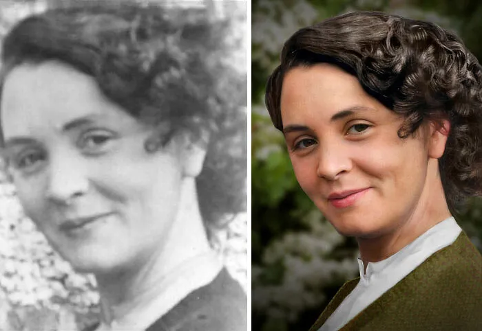 Una foto de hace 50 años vs. la misma foto restaurada, reconstruida, mejorada y coloreada por mí