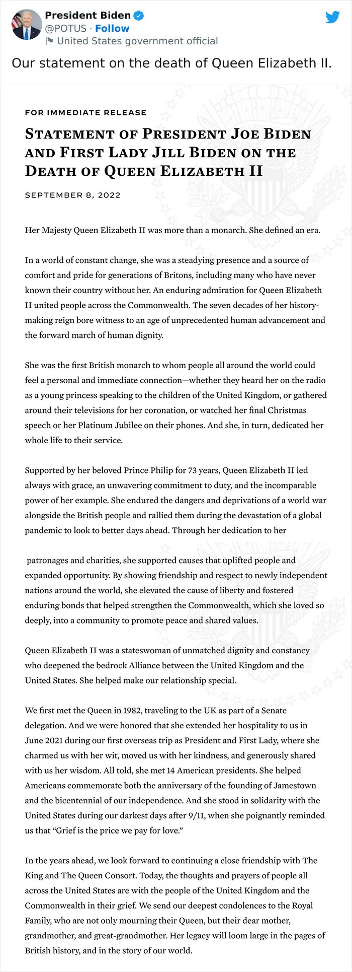 The World Reacts To Queen Elizabeth II’s Passing (50 Tributes)