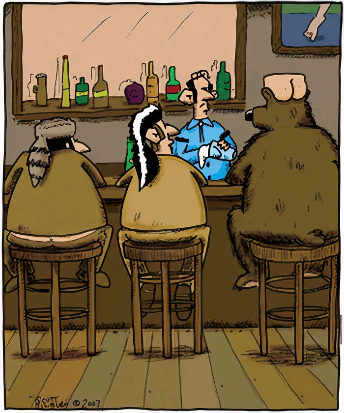 10 Nuevos cómics de una sola viñeta llenos de situaciones absurdas y humor, por Scott Hilburn