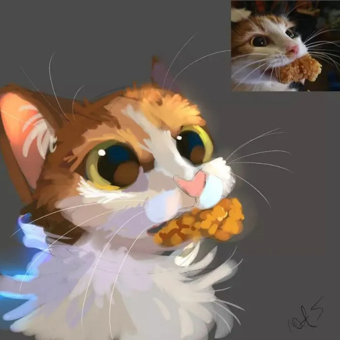 30 Divertidas fotos de animales convertidas en adorables dibujos, por “Mr. Lucifer”