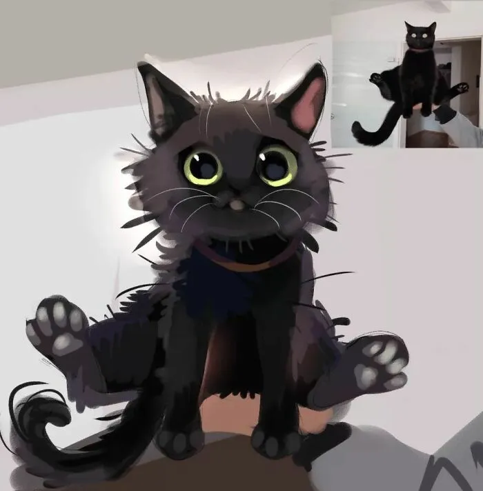 30 Divertidas fotos de animales convertidas en adorables dibujos, por “Mr. Lucifer”