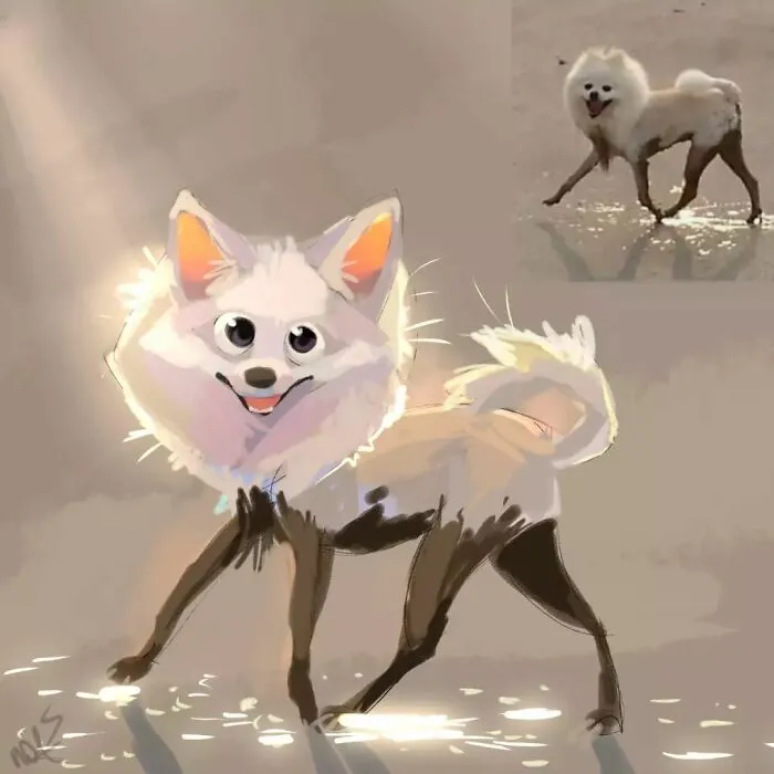30 Divertidas fotos de animales convertidas en adorables dibujos, por “Mr. Lucifer”