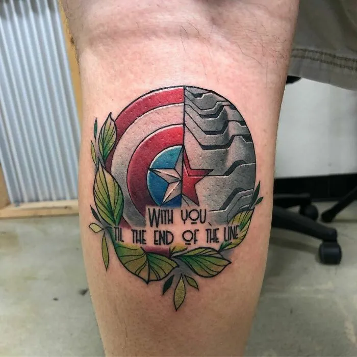 Shield Calf Tattoo 