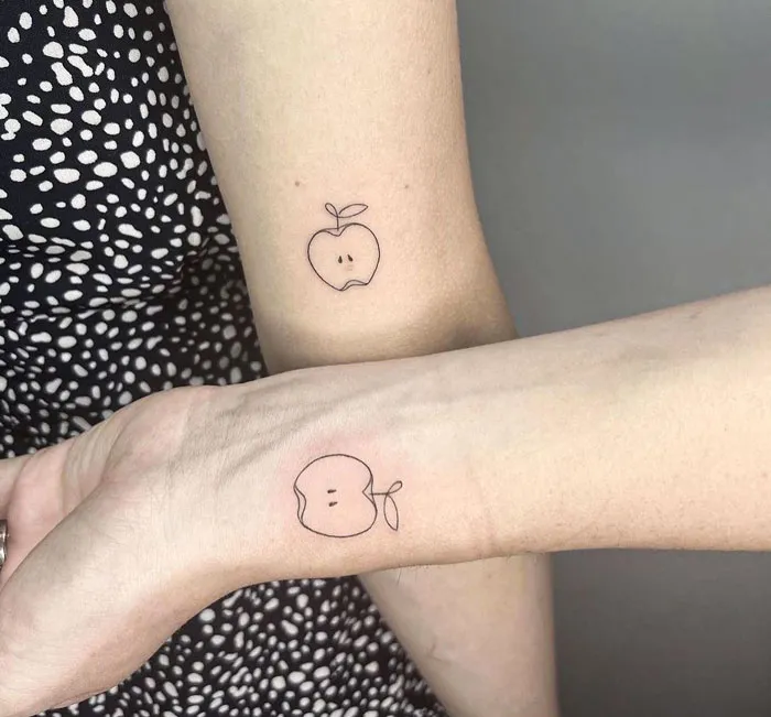 Best Friend Apple Tattoos