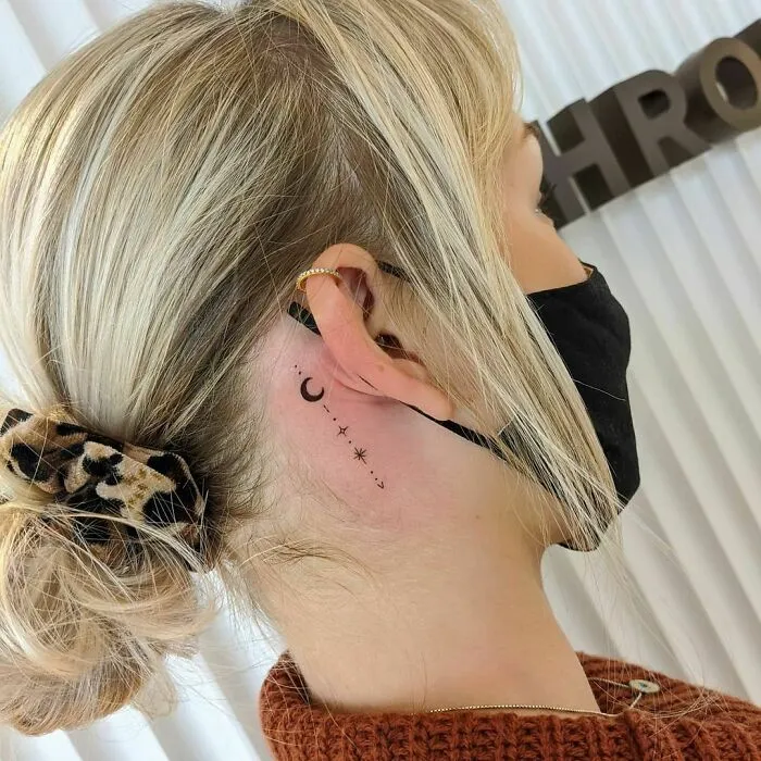 Moon And Stars Tattoo