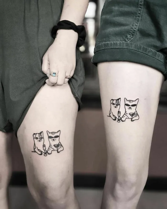 Best Friend Cat Tattoos