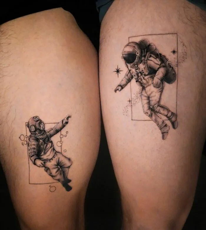 Astronaut In The Ocean, Floating In Space
