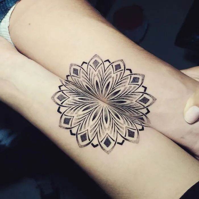 Mandala Matching Tattoos For Siblings