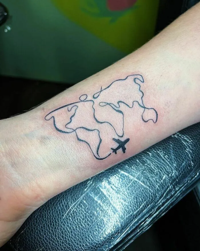 Travel Themed Tattoo