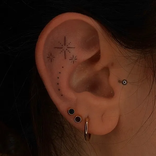 Stars And Dots Tattoo
