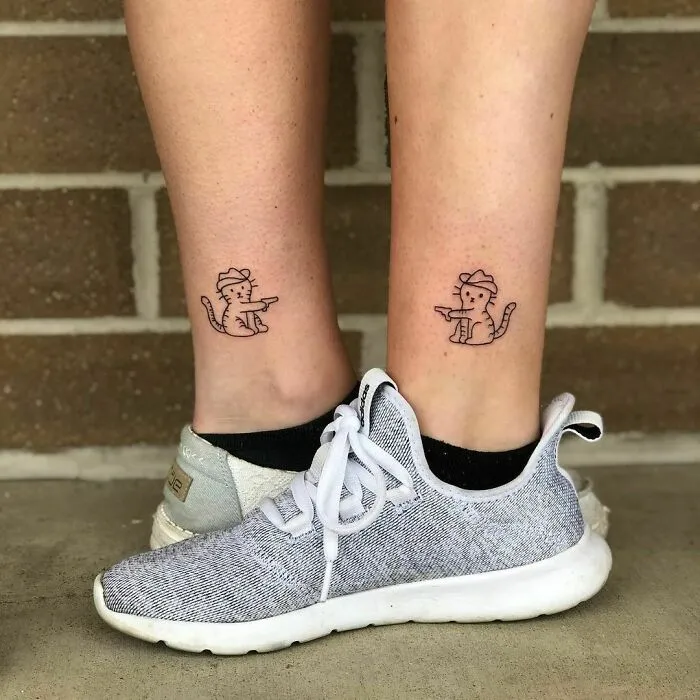 Cowboy Kitties For The Cutest Friend Tattoo
