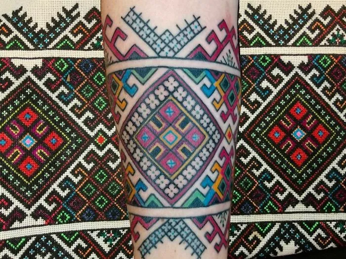 Traditional Ukrainian Embroidery Turned Into A Lower Armband