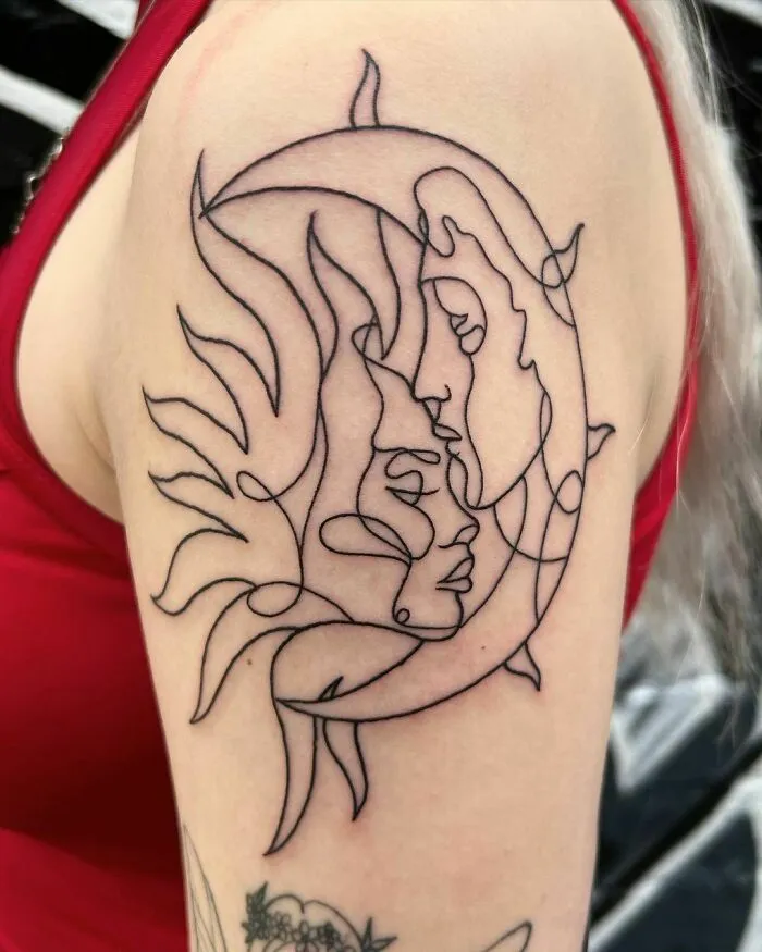Sun And Moon Tattoo