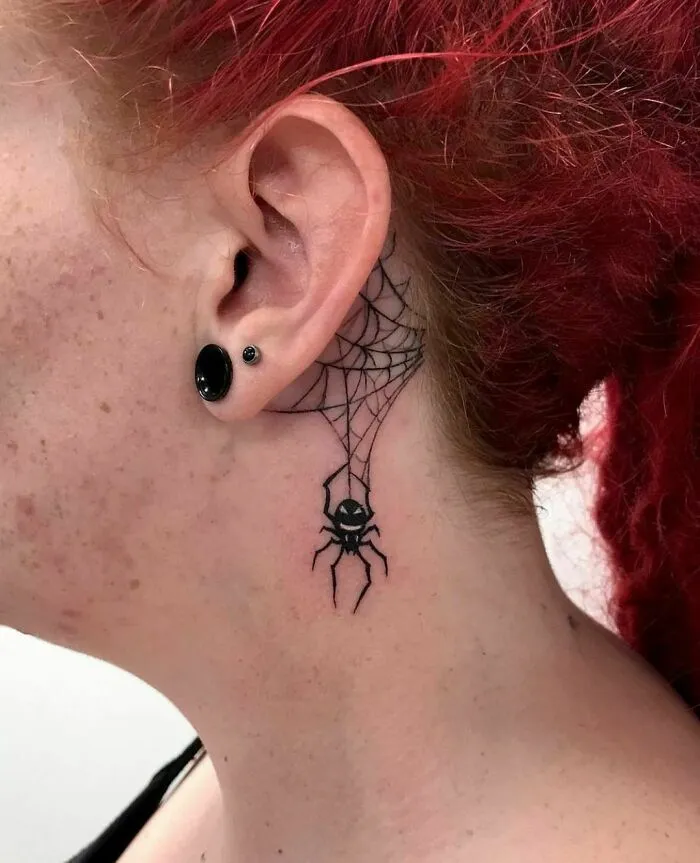 Web And Spider Tattoo