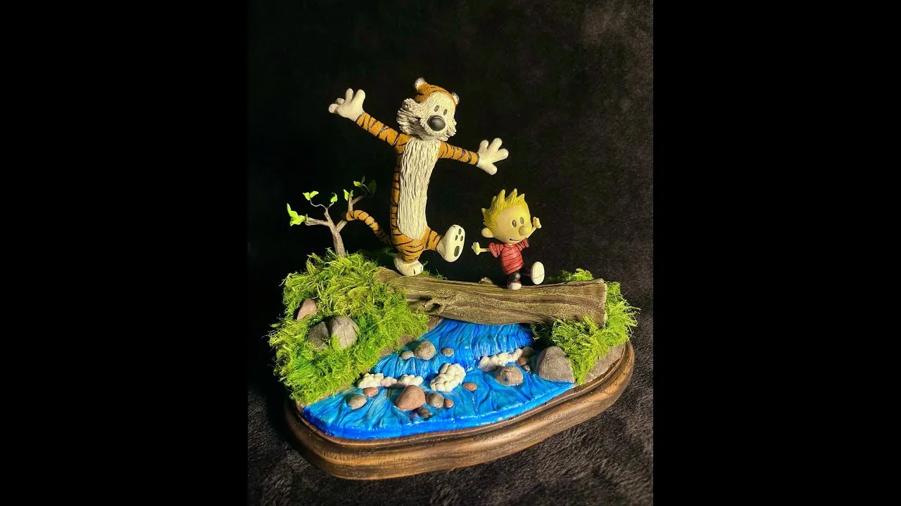 Check Out The Handmade Calvin And Hobbes Diorama I Made