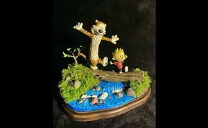 Check Out The Handmade Calvin And Hobbes Diorama I Made