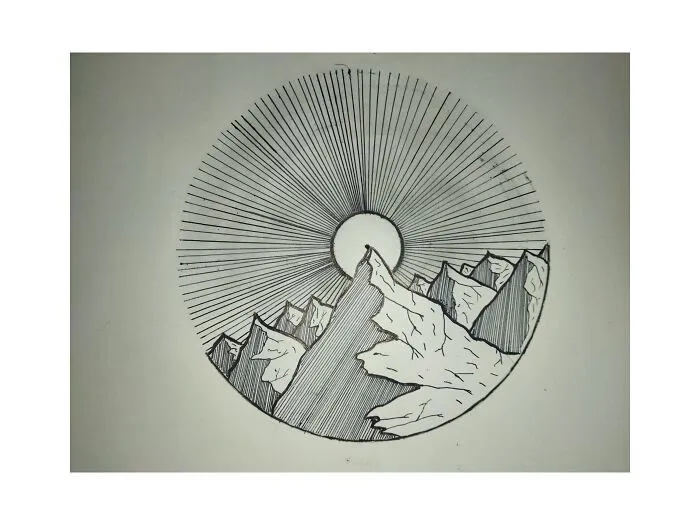 Sun In Mountains