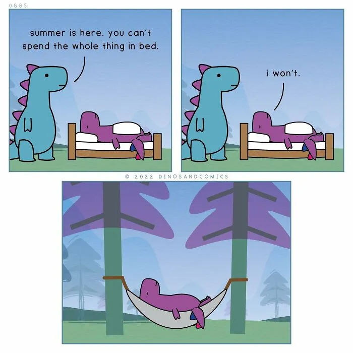 30 Honest Comics About Mental Health Illustrated With Dinosaurs (New Pics)
