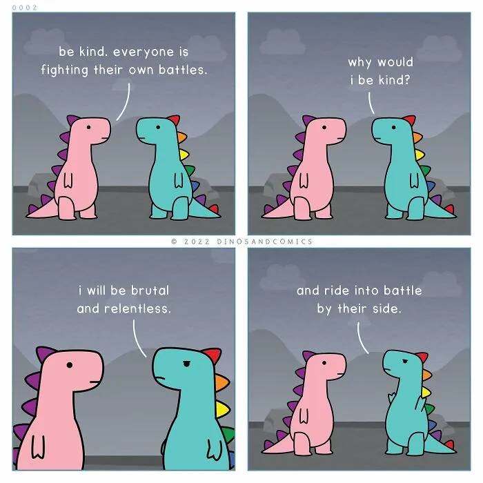 30 Honest Comics About Mental Health Illustrated With Dinosaurs (New Pics)