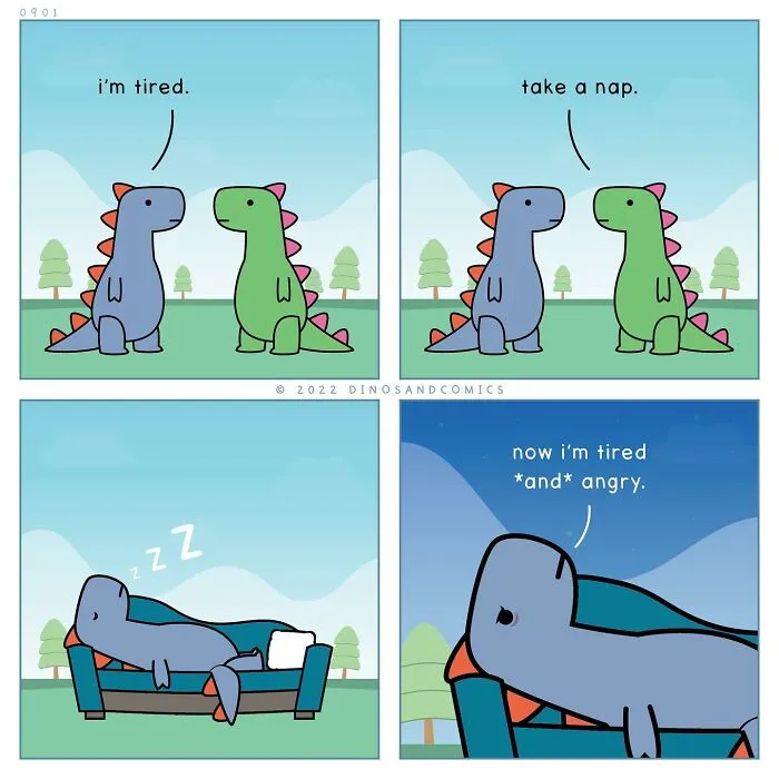 30 Honest Comics About Mental Health Illustrated With Dinosaurs (New Pics)