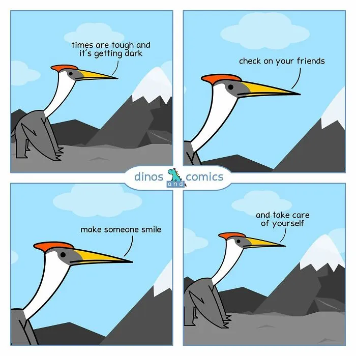 30 Honest Comics About Mental Health Illustrated With Dinosaurs (New Pics)