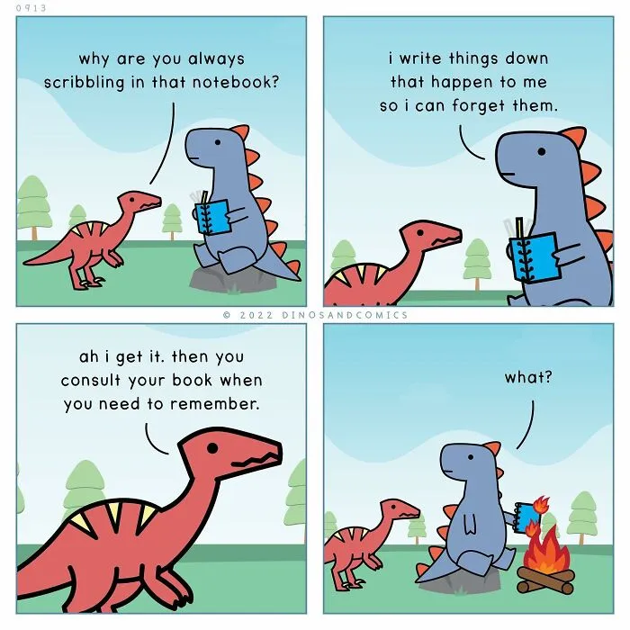 30 Honest Comics About Mental Health Illustrated With Dinosaurs (New Pics)