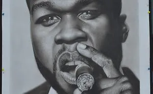 Portrait Art Of 50cent. 001 Art On Panda