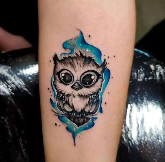 Small Owl Tattoo