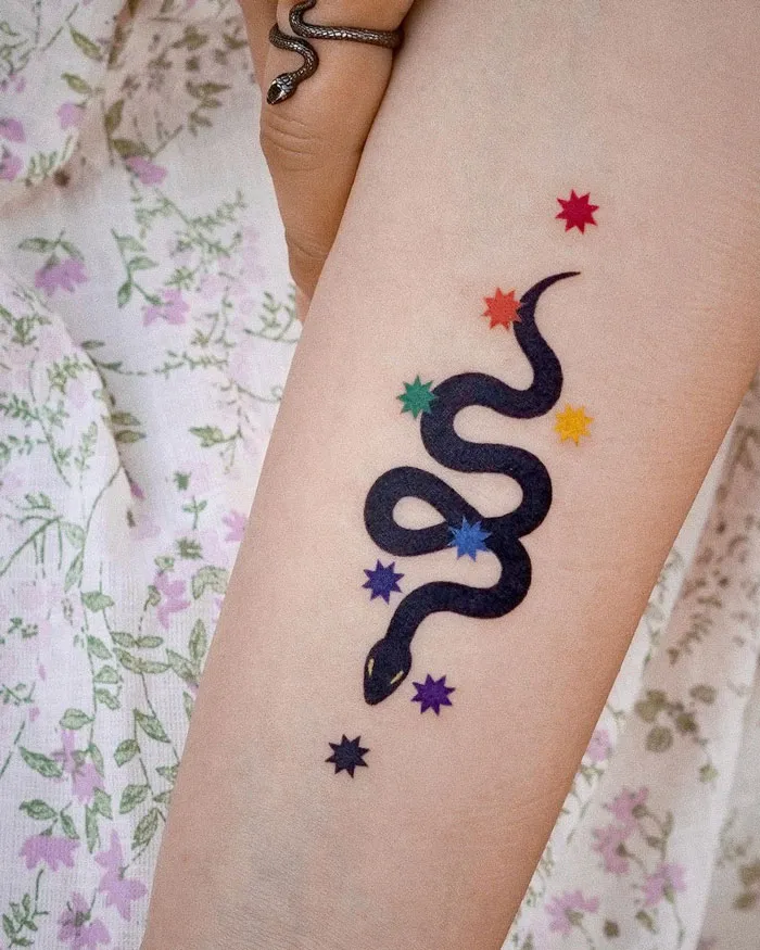 Black Snake With Stars