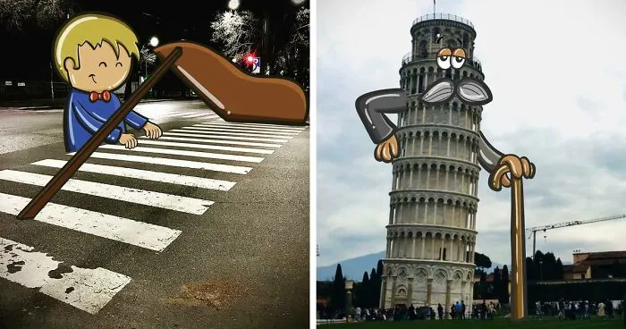 This Artist Drew These 39 Illustrations And They Interact With Everyday Objects (New Pics)