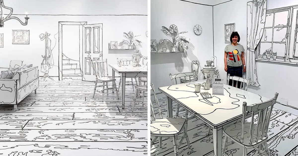 Esta artista pintó su casa para crear una ilusión 2D, y aquí hay 33 fotos de su trabajo