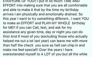 30 Spoiled People Who Made Ridiculous Requests Because It Was Their Birthday